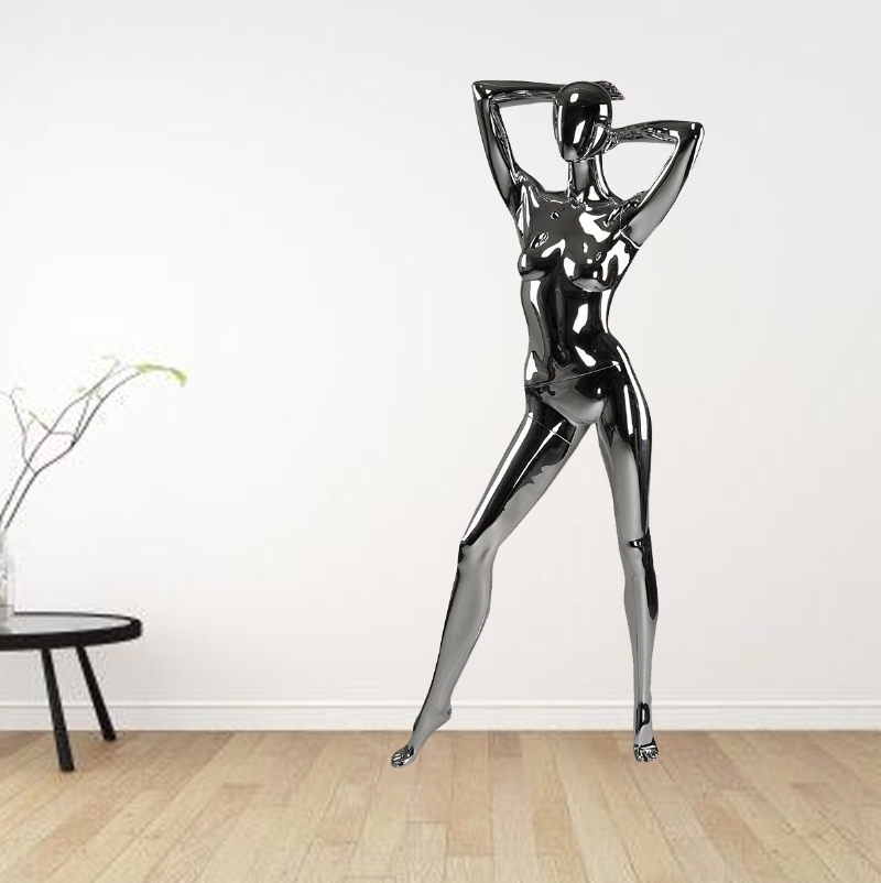 interior stainless steel female body sculpture