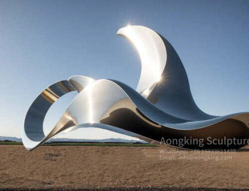 Aongking Stainless steel ‘Magic hat’ minimal art sculpture