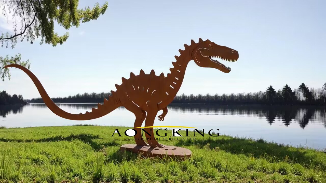 laser cut Paleontology Theropod deinonychus sculpture