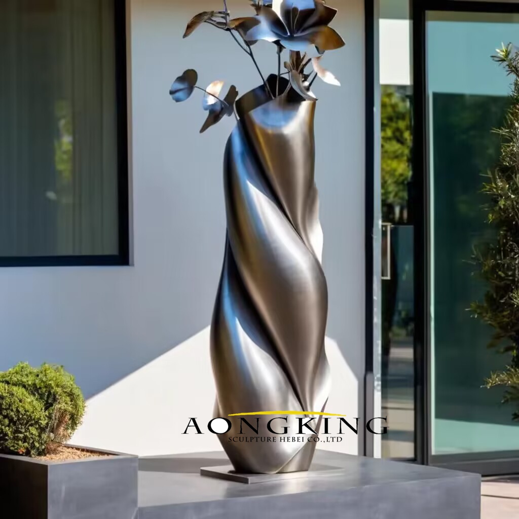 Daffodils metal flower for vase sculpture